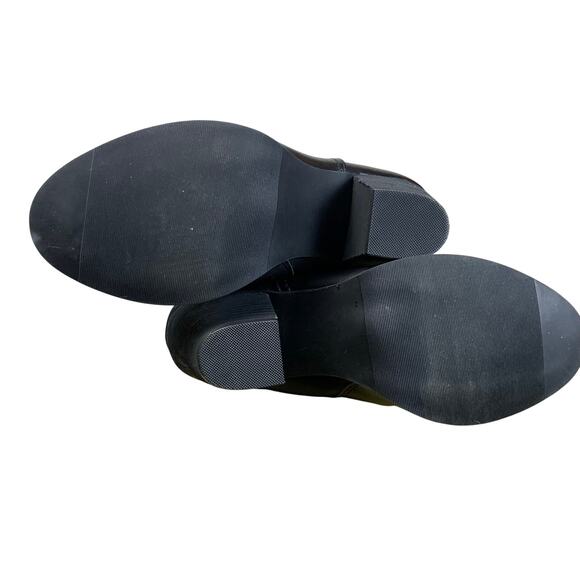 Torrid Black Faux Leather Extra Wide Calf Tall Knee High Boots Size 10.5 NWOT - Picture 7 of 8